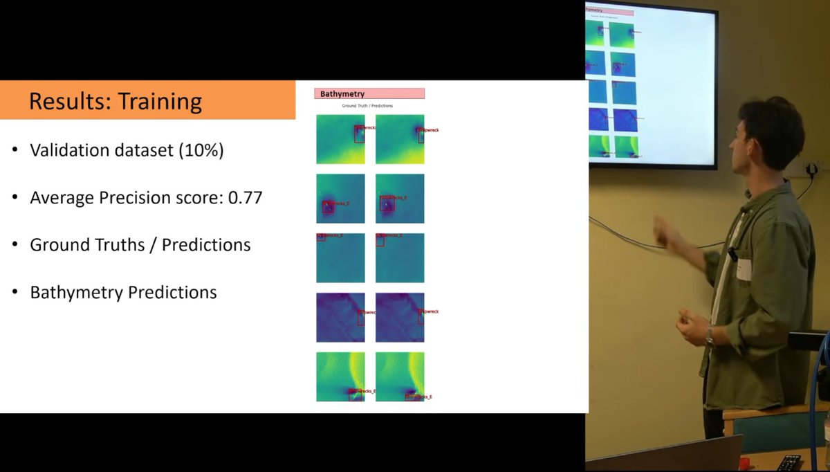 Excited to present my masters thesis today at @caa_uk Applying machine learning for shipwreck detection in UK bathymetry data @ADMIRALTYOnline @UKHO A massive thank you to my supervisors @Crystalsafadi @FSturt and @HE_Maritime team for their input on the presentation @hefinmeara