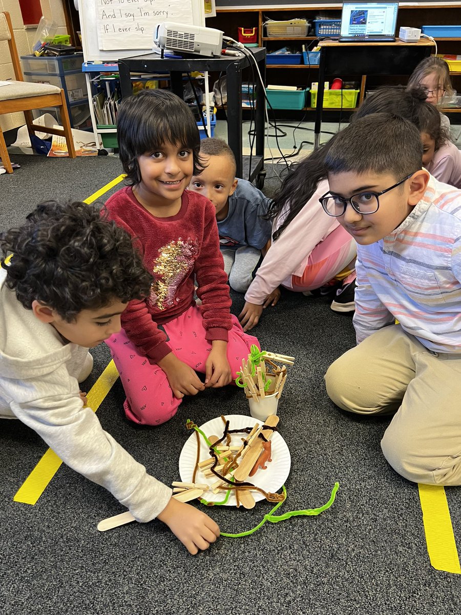 MsDavidovic123's tweet photo. We showed some Gator gratitude to share some fun and learning with @fggators1N  grade 1 class… We shared some knowledge about science learning  and did a stem activity to build different  habitats together! What a lovely Friday afternoon! https://t.co/d3ucDXLyKL