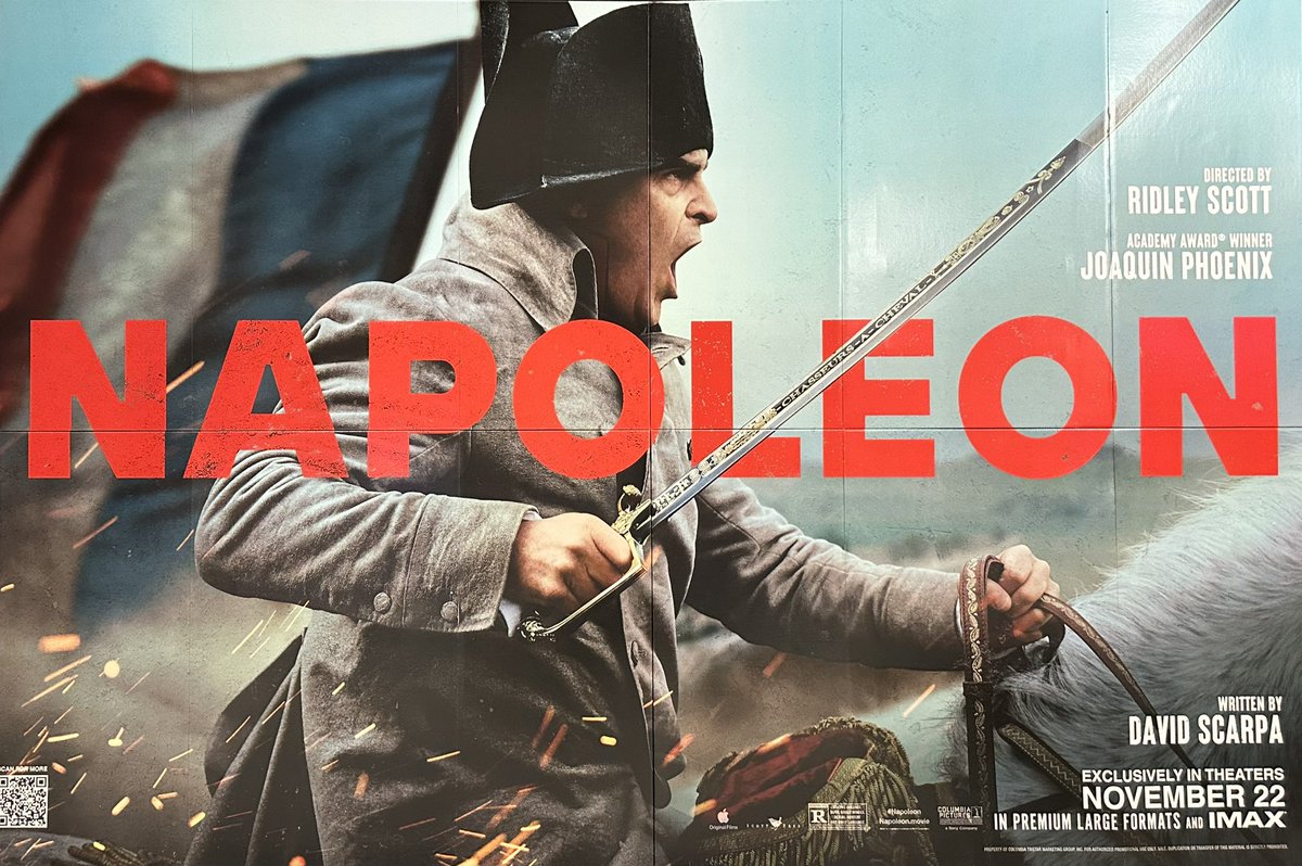 JordanWheeler__'s tweet photo. 🎥 NAPOLEON IN IMAX 

A FILM BY RIDLEY SCOTT

#Film #Cinema #Movie #Picture #AMCTheaters #AMC #Theatre #RidleyScott #JoaquinPhoenix #Napoleon #IMAX https://t.co/9EMwsMH24m