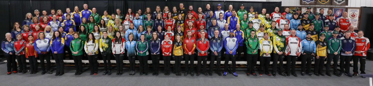 CurlingCanada's tweet image. The iconic group photo of the 2023 @everestcurling Canadian Curling Club Championships 🥌 

📸: Connie Laliberte

#ECCC2023