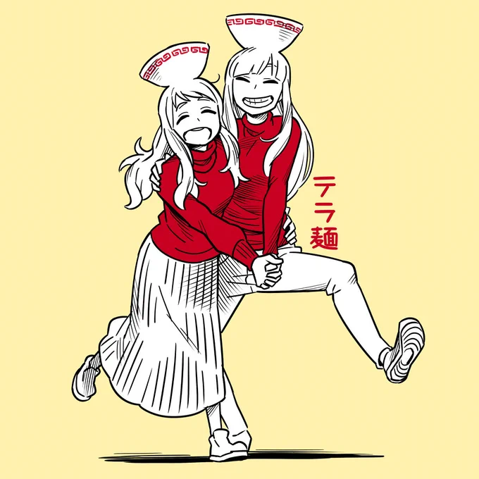 おはようございます!今日は楽しげなラーメン好きを描きました。#イラスト #illustration 