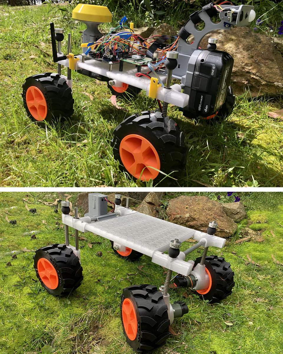 CoreElecAU's tweet photo. 🚜🤖 Starting as a broken 3D printer the #Roverling has progressed in leaps and bounds deserving of its MK.II title. Adding #telemetry and #vision systems this is a project you can sink your teeth into. See where Mark has taken this wonderful project: https://t.co/rIzRrfDErx https://t.co/8vL0enibm0