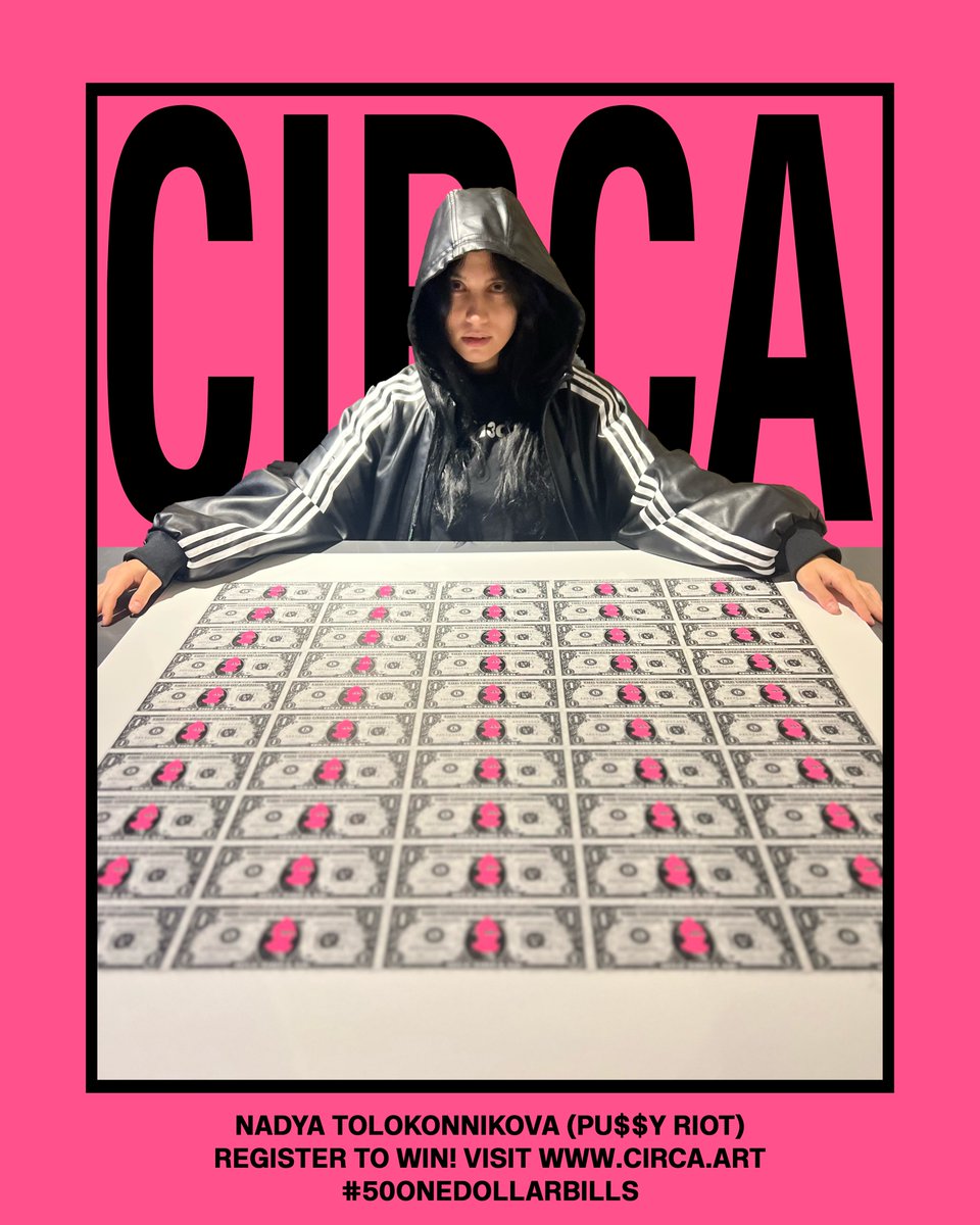 #50onedollarbills 
Let's see if I can possibly maybe perhaps end 2023 with a bang. <a href="/circa__art/">CIRCA</a> <a href="/nadyariot/">Nadya Tolokonnikova</a>