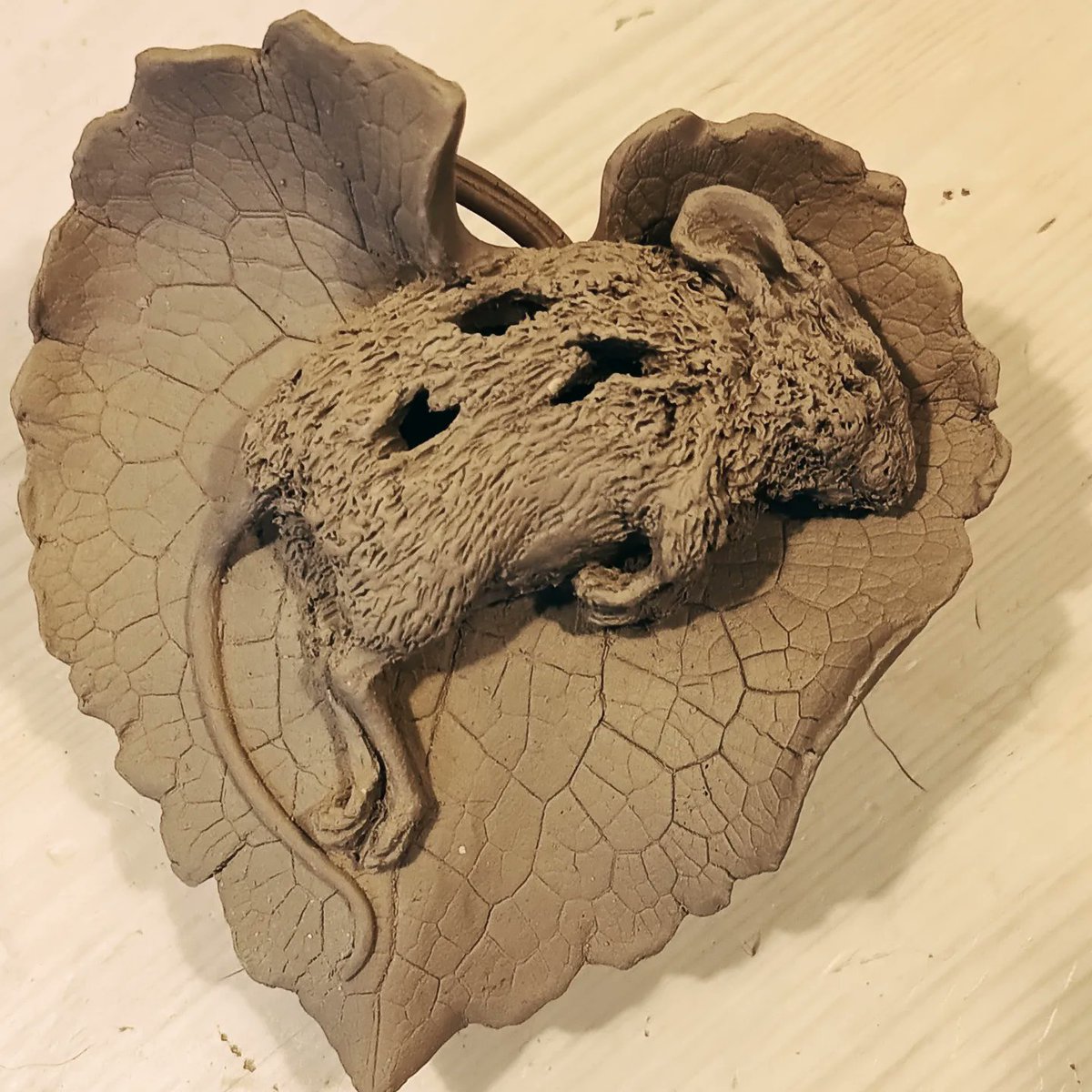 New Lost &amp; Found piece drying before firing.

#ceramic #ceramics #ceramicart