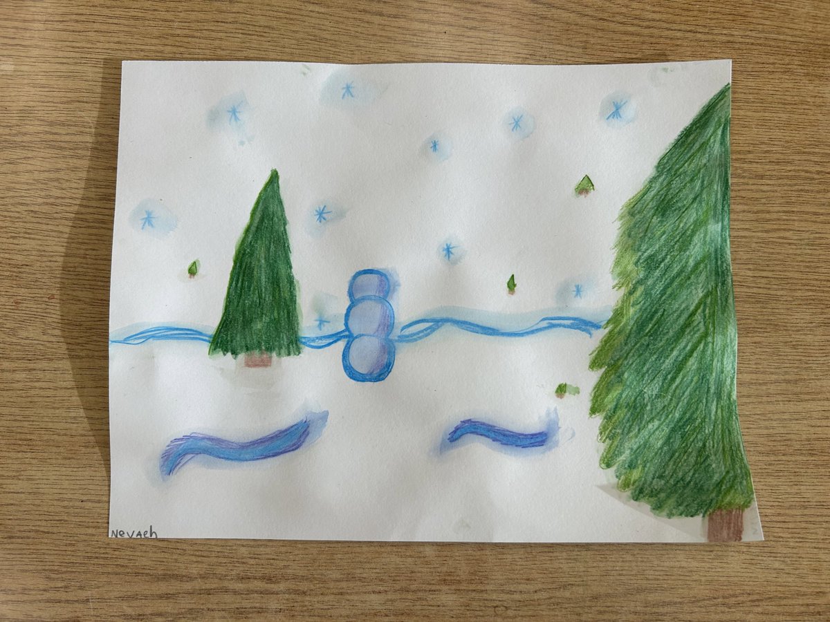 farron_ms's tweet photo. Our first time using water coloured pencils. Students followed my step by step instructions and were eager to learn new art  techniques. Way to go, grade4s! @Brockbulldogs @gecdsbpro https://t.co/T6XlZLlKUU