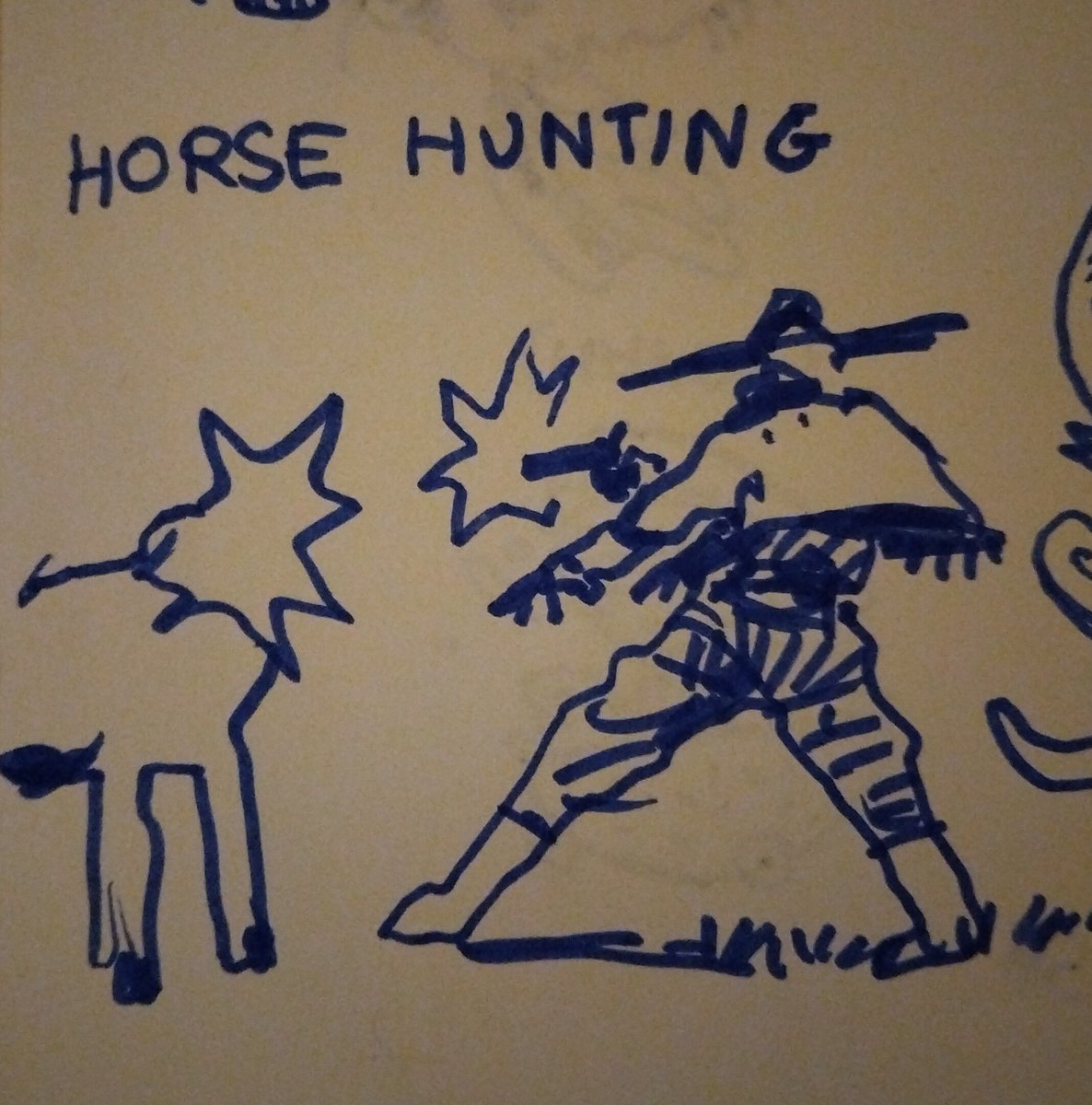planetsmudge's tweet image. horse hunting