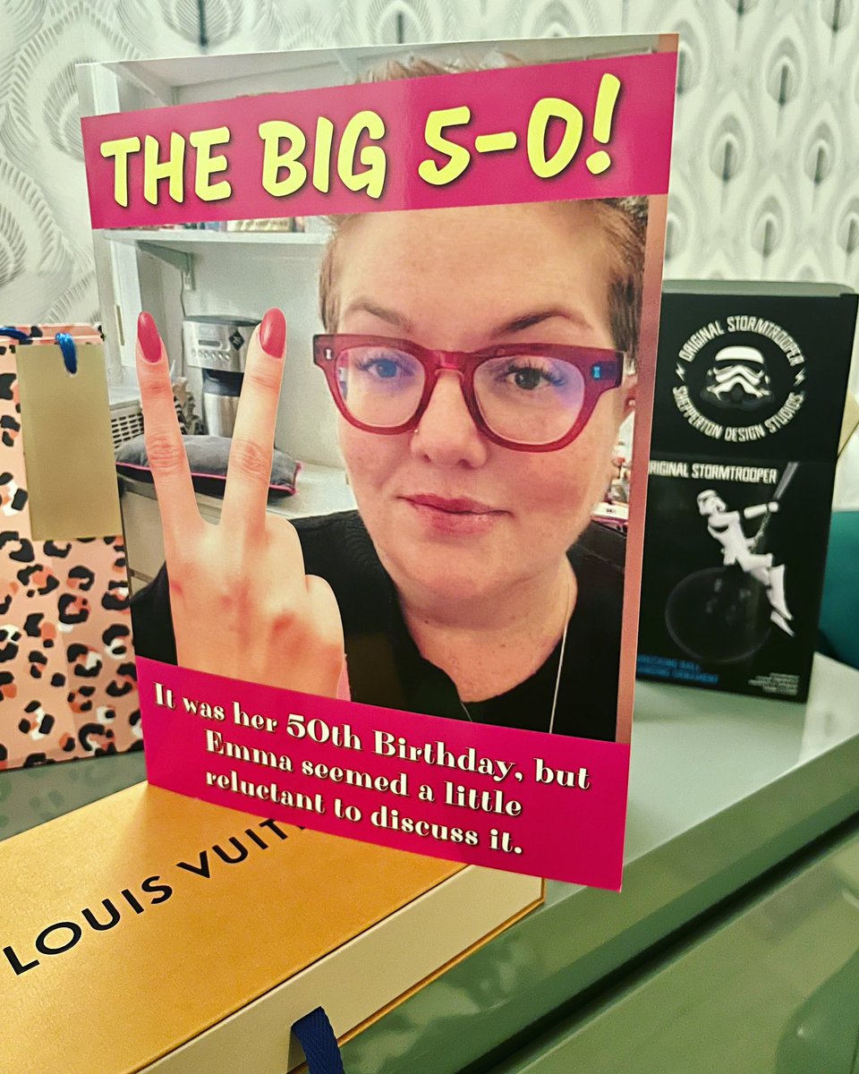 This card from my awesome Sis sums up perfectly how I’m handling my birthday today. Plus menopause is wrecking havoc with my ADHD, everything feels so anxious making right now, and I’m struggling with social media overwhelm at the moment too 1/2