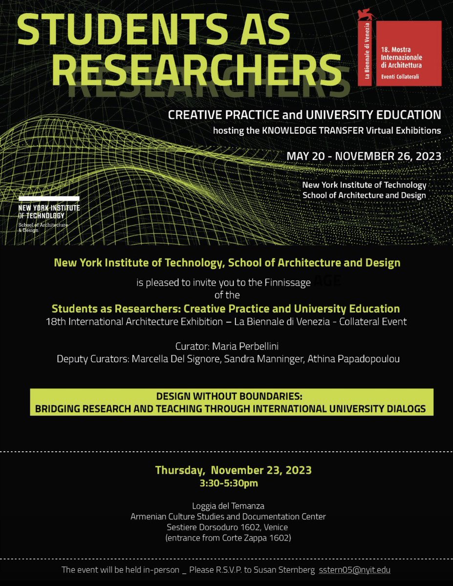 MaDelSignore's tweet photo. Finissage “ Students as Researchers” 18th Venice Architectural Biennale- Collateral Event. https://t.co/mQ1dRbAp7e