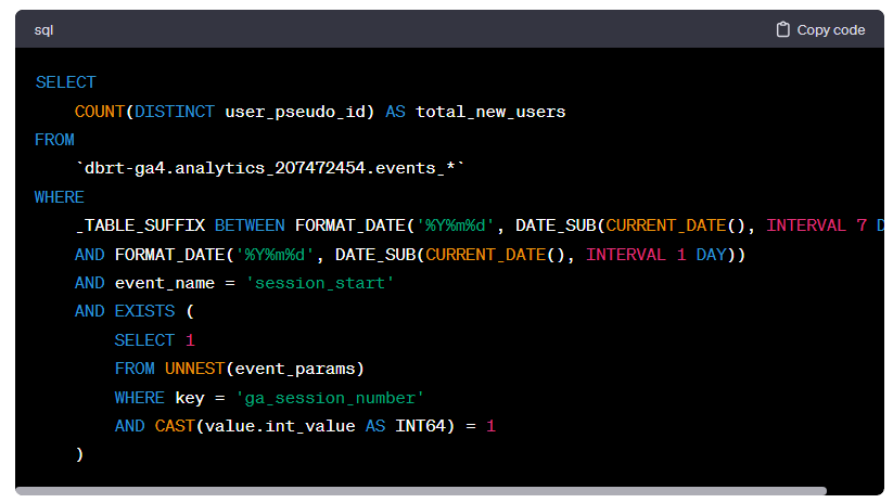 analyticsnerd's tweet photo. Major update to #GA4 #BigQuery Composer. It has now a much larger training data set (close to 300 pages). There is a decline in speed (when using it for the first time), but the accuracy has considerably improved. The key to using it efficiently is to do all the work in the same session and not start a new session each time.

GA4 BigQuery Composer >> https://t.co/BLHUOSEVfK