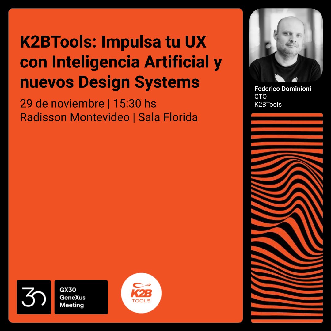 ¡Llegó lo que estabas esperando! 👉 día y hora de nuestra primer actividad en el #GX30 💣🤩 ⏩ Descubre cómo puedes implementar #AI en tus desarrollos <a href="/GeneXus/">GeneXus</a> para llevar la experiencia de tus usuarios a otro nivel, ¡y mucho más! Asegura tu lugar aquí ➡ genexus.com/gx30