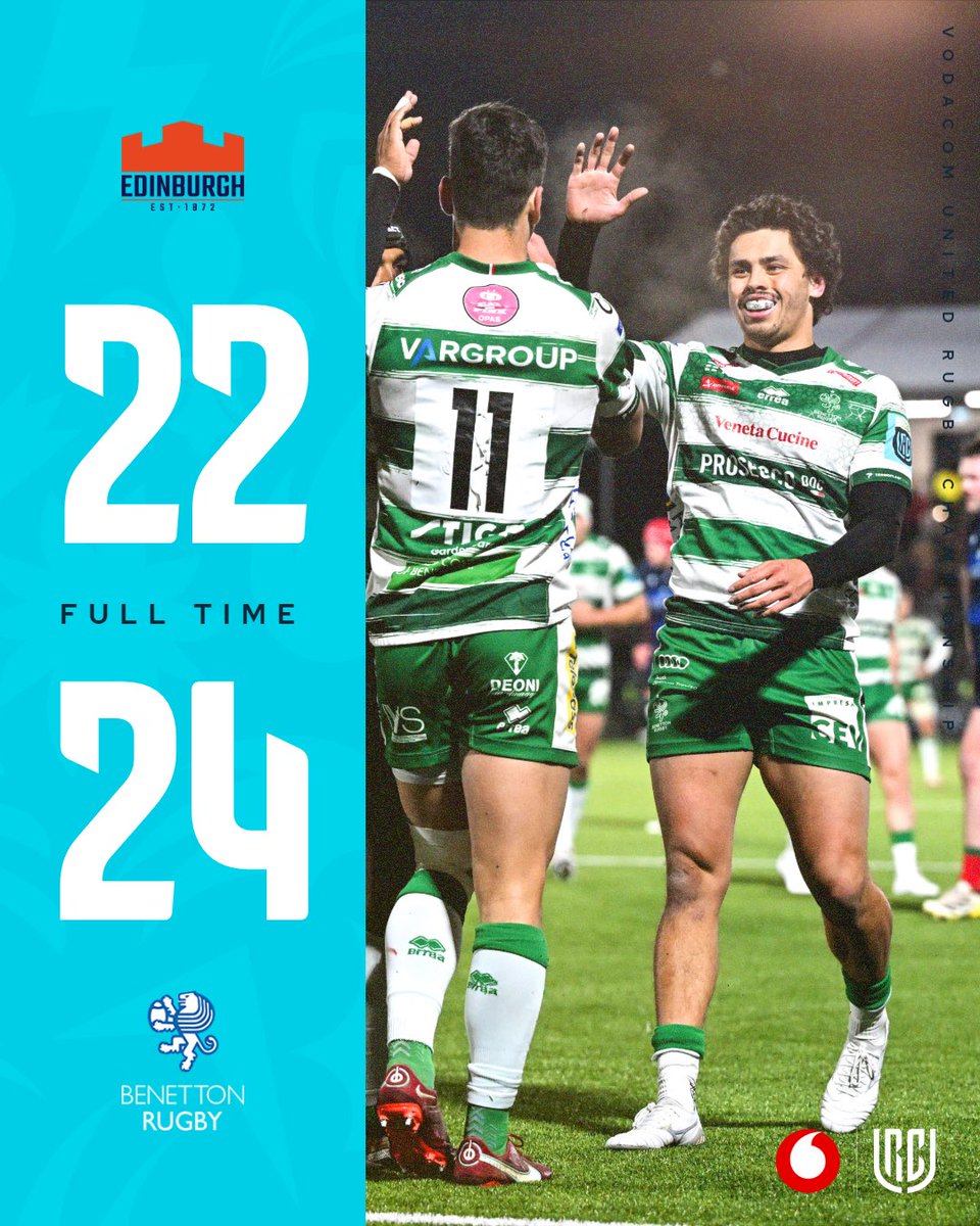 An incredible second half comeback secures the win for <a href="/BenettonRugby/">Benetton Rugby 🦁</a> 🙌

<a href="/Vodacom/">Vodacom</a> #URC | #EDIvBEN