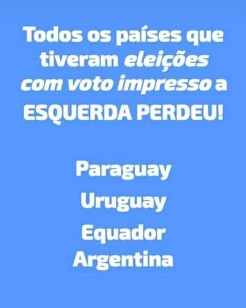 BastosJusmari's tweet photo. Vejam… não tem como roubar por que se  “tiver uma desconfiança é só autorizar contar e recontar “ como eles fizeram .. 
#QueremosVotoIMPRESSO https://t.co/jsl8Q19qXS