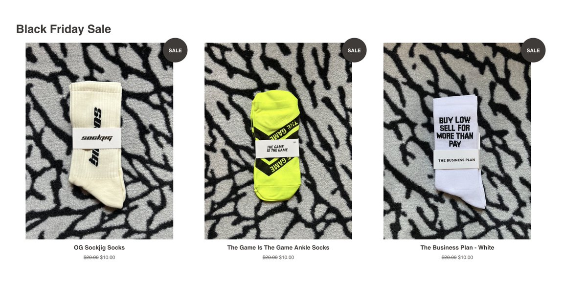 Sockjig Socks Black Friday Sale

If you've ever wanted to support, now's the chance to get them at 50% off

shop.sockjig.com
shop.sockjig.com
shop.sockjig.com