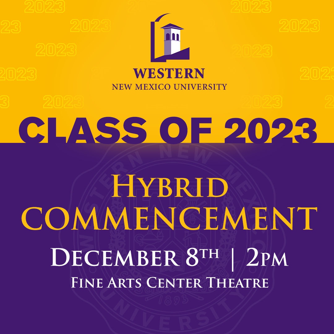 WNMU's tweet photo. #WNMU Fall class of β23, itβs just about your time to step into the spotlight.
Mark your calendars for December 8, 2023, and whether you're participating on campus or from a faraway place over Zoom, revel in all the attention, you earned it.
#FallCommencement #WNMUGraduates https://t.co/61TKWtGUbl