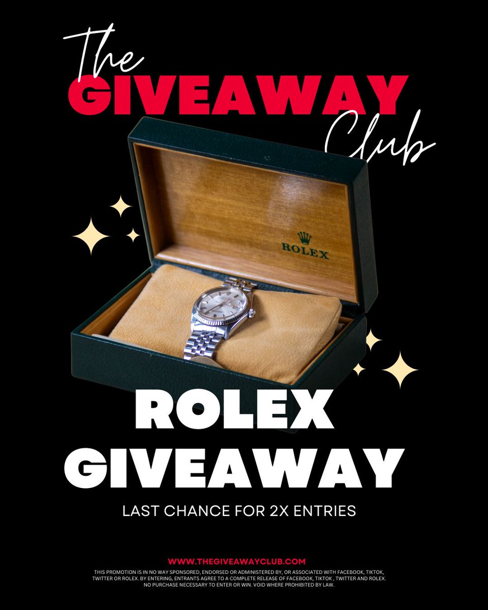 Don't miss out on your chance for 2X Entries! Today is the last day for our BLACK FRIDAY SALE! 
.
#giveaway #prize