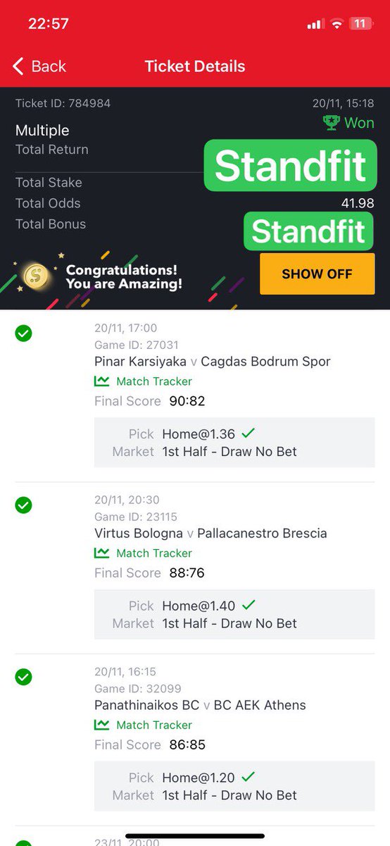 Geebee1st on X: Sportybet 64 Odds BC5FPZKT