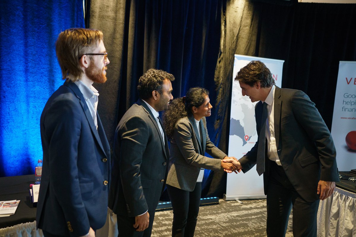 Today in St. John's, Prime Minister Justin Trudeau, President Ursula von der Leyen, and President Charles Michel visited @Genesis_Centre and met with local innovators and entrepreneurs.