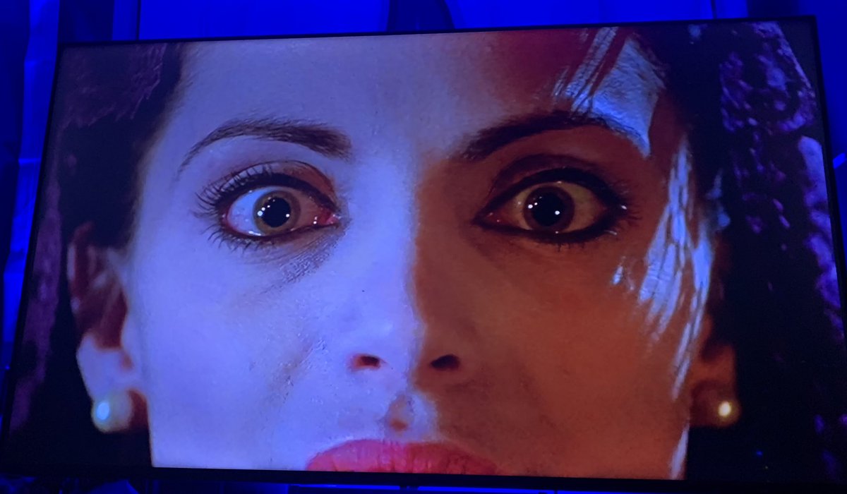 faceonyourface's tweet image. She got them spooky eyes 👁️ 👁️#FFBMovieNight #Dagon🔱