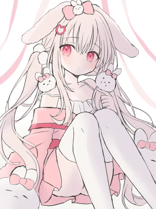 wip完成したイラストは明日午前7時に公開します～もふもふ 
