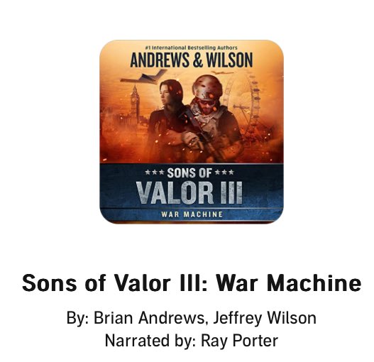 Orlando_AUTiger's tweet photo. Sometimes it’s great to read AND listen to a fantastic thriller #SonsOfValor by a spectacular writing team! @BAndrewsJWilson @Ray__Porter
@audible_com @BestThrillBooks @JackCarrUSA @BradTaylorBooks @GervaisBooks @JacStewartBook @CREWbookreviews @Duells06 @MTW_2021 @EPBAuthor https://t.co/cRjPSnkxRg