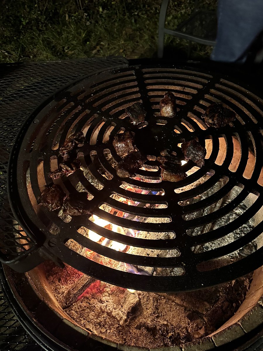 O-H-I-O venison hits different! Allman Brothers radio, full moon and a fire!!! #AttackAndDominate