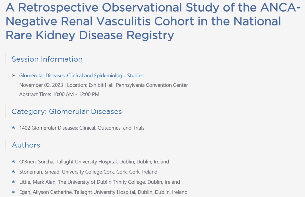 #KidneyWk pearl

An interesting report by @Stones__  and colleagues on ANCA-negative pauci-immune glomerulonephritis

What explains the worse kidney function at the time of diagnosis - delay in diagnosis or more aggressive disease?
asn-online.org/education/kidn…