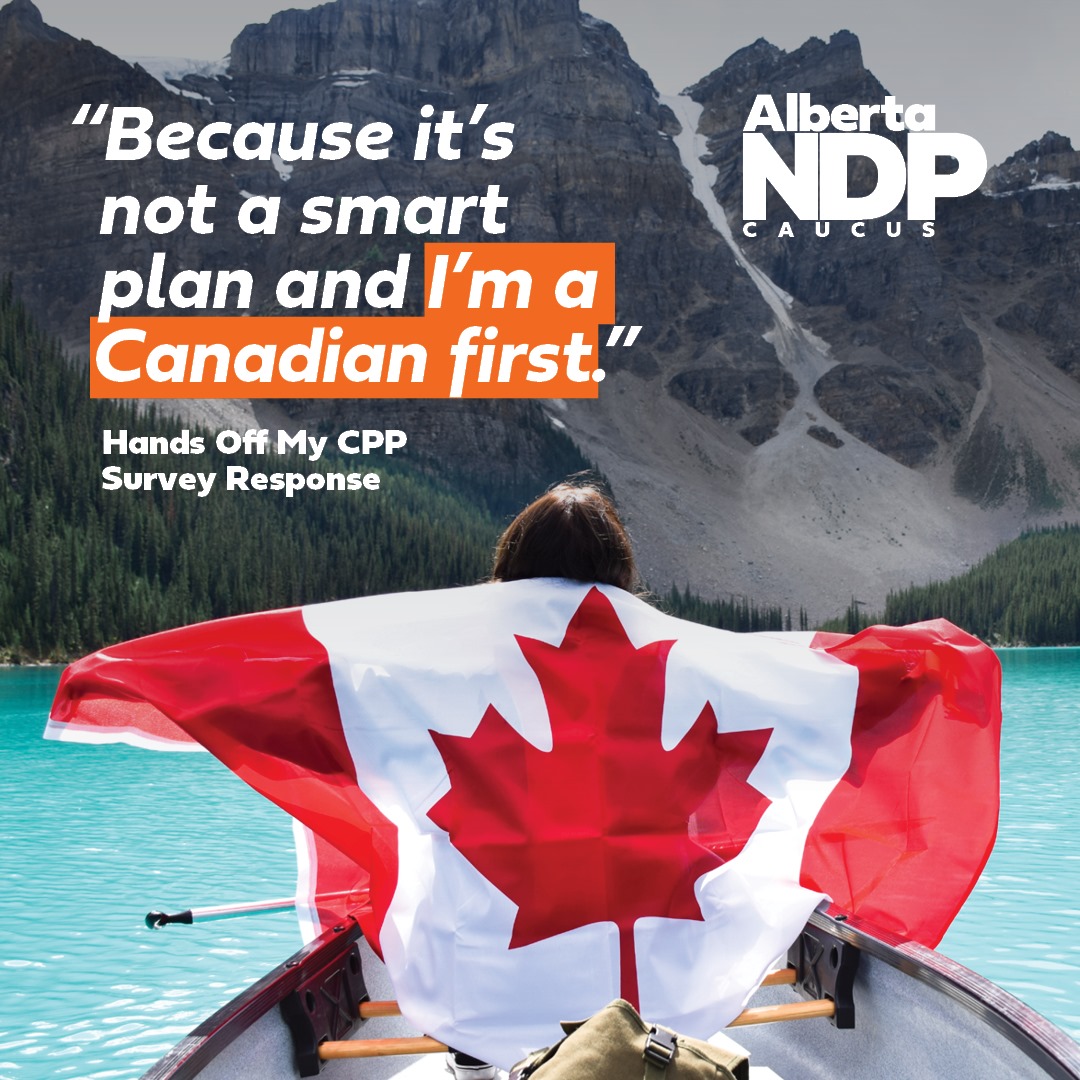 RachelNotley's tweet photo. A national pension plan. Something to be proud of. 

Let's keep it that way. Let's stop the UCP gamble and stay in CPP. 🇨🇦 https://t.co/7r9nyiTtGQ