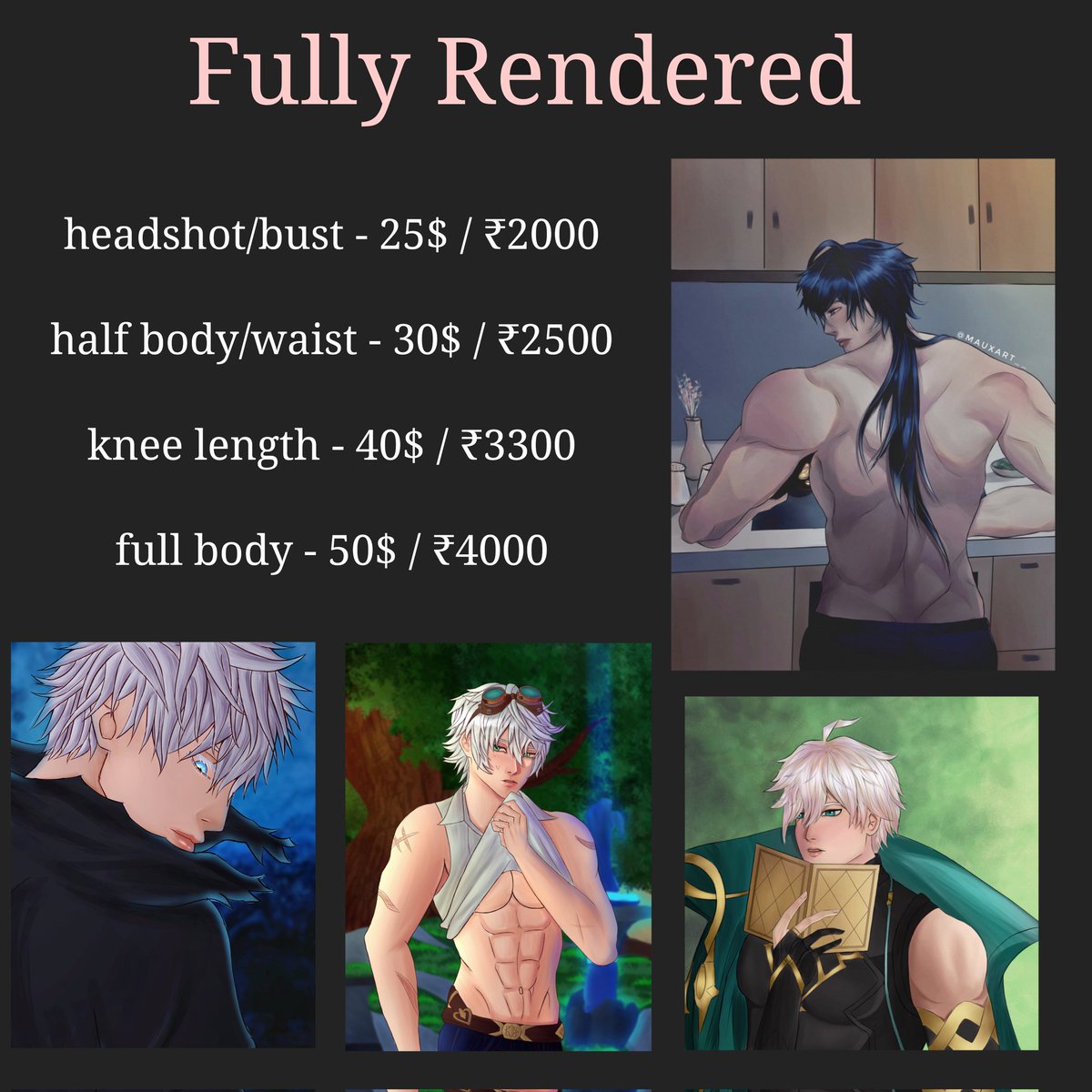 mauxart__'s tweet photo. (rt and comments appreciated)

Hello! I finally opened commissions. Here's the info. Dm me for more.

#commissionsopen #commissionopen #GenshinImpact #anime #digitalart https://t.co/kvGuPH745j