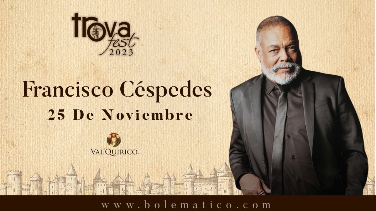 En un honor recibir nuevamente a nuestro querido amigo <a href="/FPanchoCespedes/">Francisco Pancho Céspedes</a> . Nos vemos mañana en Val'Quirico. Boletos a la venta en bolematico.com y en taquilla.