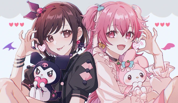 クロミ絵名 & マイメロ愛莉 サンリオコラボかわいすぎた〜  #prsk_FA