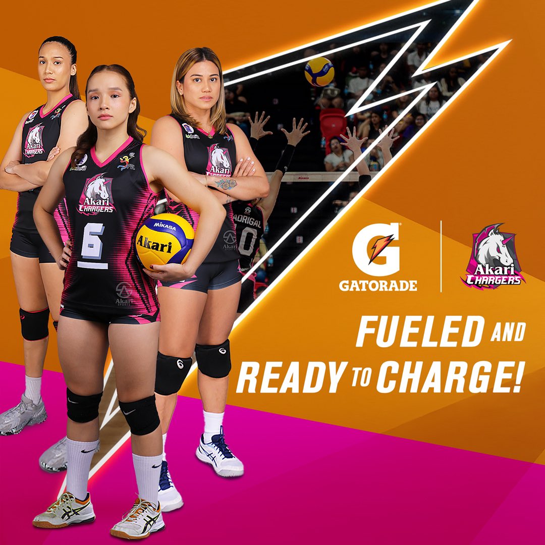 Every game is a shot at glory when you’re fueled with Gatorade, the sports drink that hydrates better than water. ⚡ We’ve got your back, Akari Chargers! #GatoradeFuelsYouForward #AkariRecharged