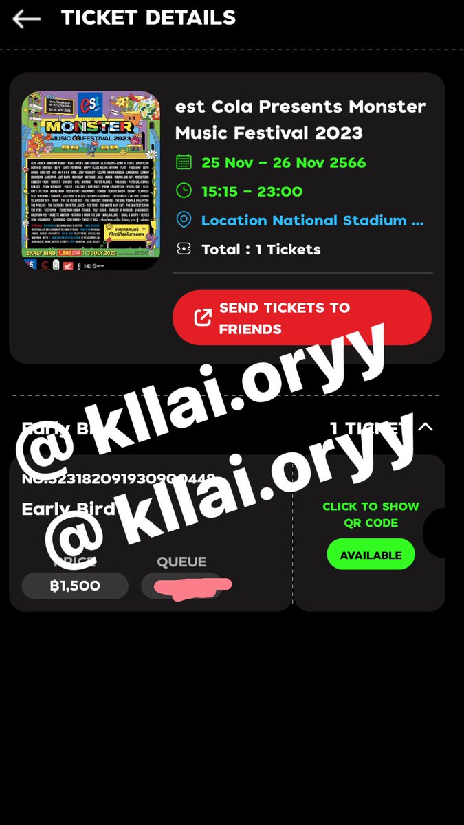 ปล่อยบัตร900เข้างานได้2วัน โดตไข้หวัดใหญ่เล่นไม่ได้ไปแล้วค้าบ🥹🥹
#MonsterMusicFestival2023 #monsterfestival2023