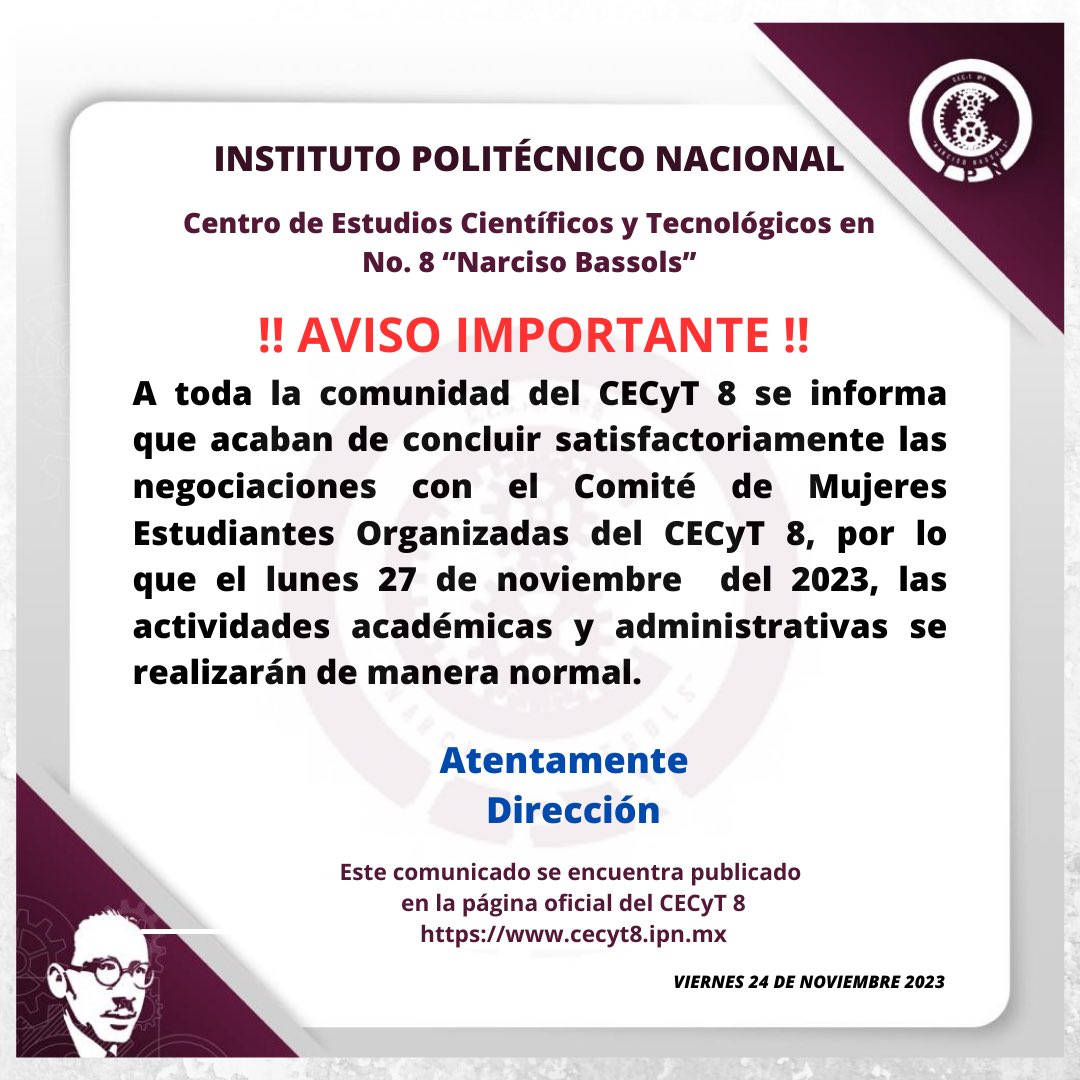 IPN_CECyT_08's tweet photo. @IPN_MX @dems_ipn https://t.co/Hoebj3eQk8