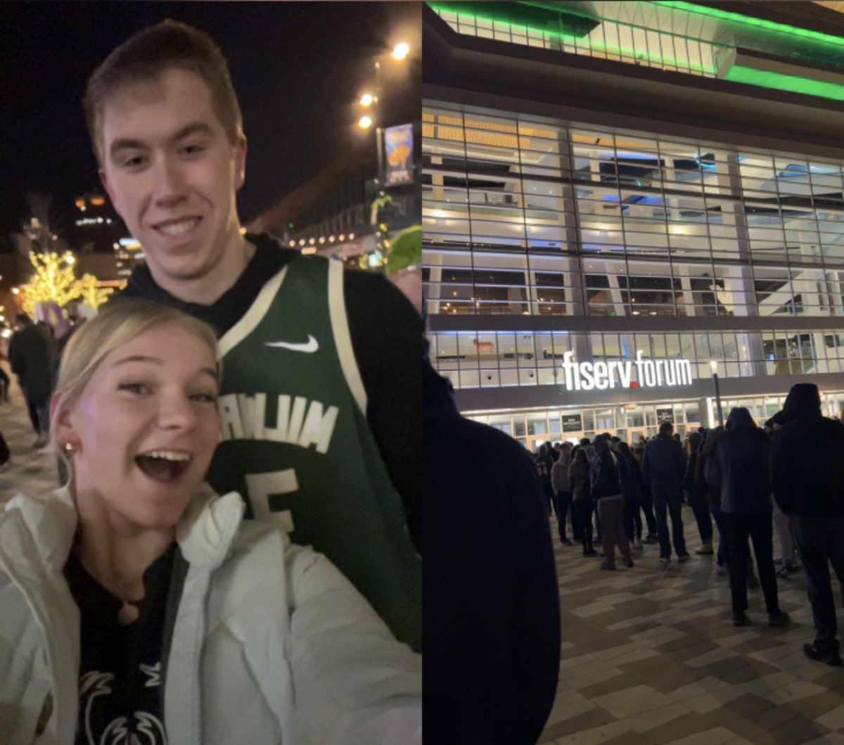 RundbergShayla's tweet photo. @Bucks game with my fav!! @michael20kern20 https://t.co/VqyZgTom1M