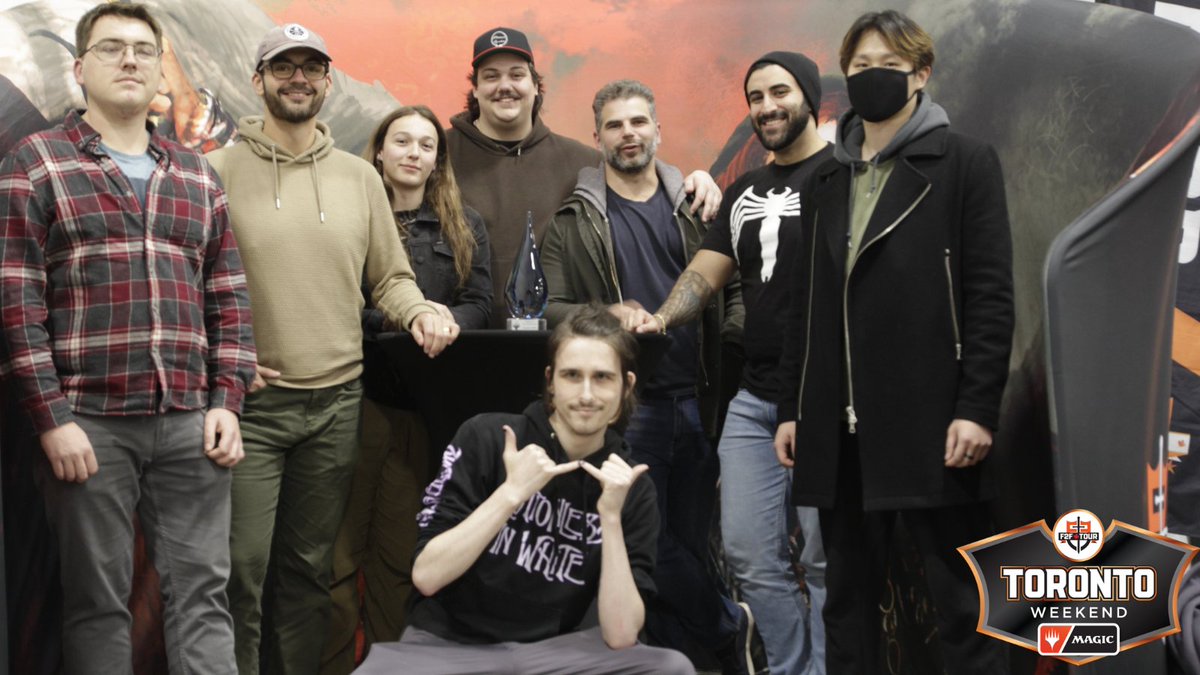 FaceToFaceGames's tweet photo. Congratulations to the top 8 of the Pioneer Super Qualifier. Good luck to all players in the Regional Championship tomorrow!
Way to go @DreamsOfAshiok for the "win" 😅
#MTG #F2FYYZ @PlayMTG https://t.co/lMEwZbNros