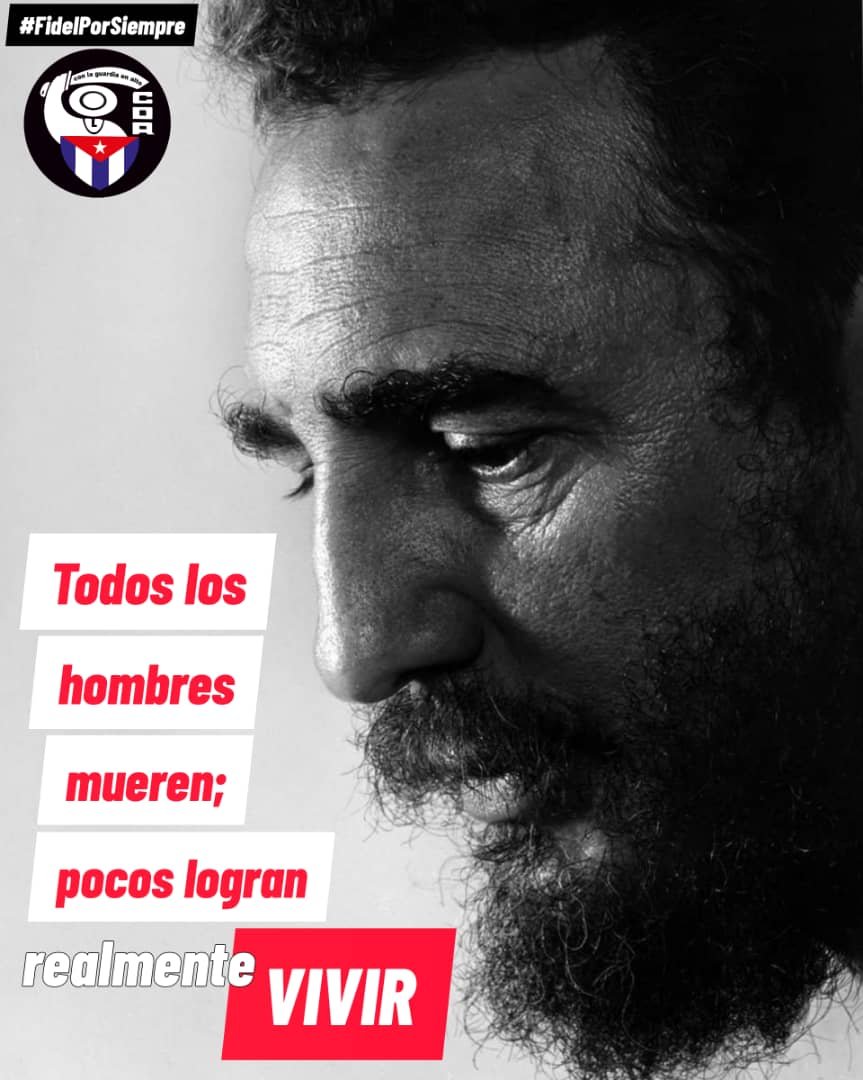 "Pocos hombres  conocieron la gloria de entrar vivos en la leyenda y en la historia" Ramonet. #FidelVive #Cuba #CDRCuba #FidelPorSiempre