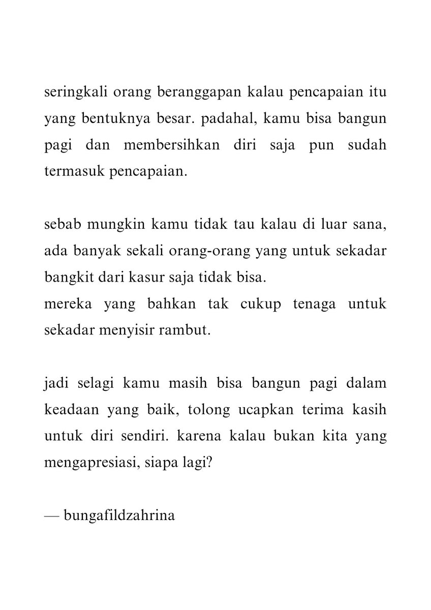 literarybase's tweet photo. karya | semua kamu dirayakan oleh dirimu sendiri.
https://t.co/KK18CASAbj