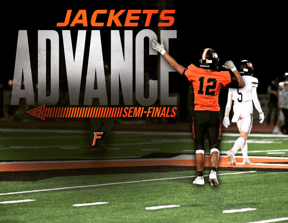 Start fast 💨 end on 🔝  
⚫️56-20 
⚫️Another Jacket victory. 
#jacketfootball #raisethestandard #fnl #playoffszn