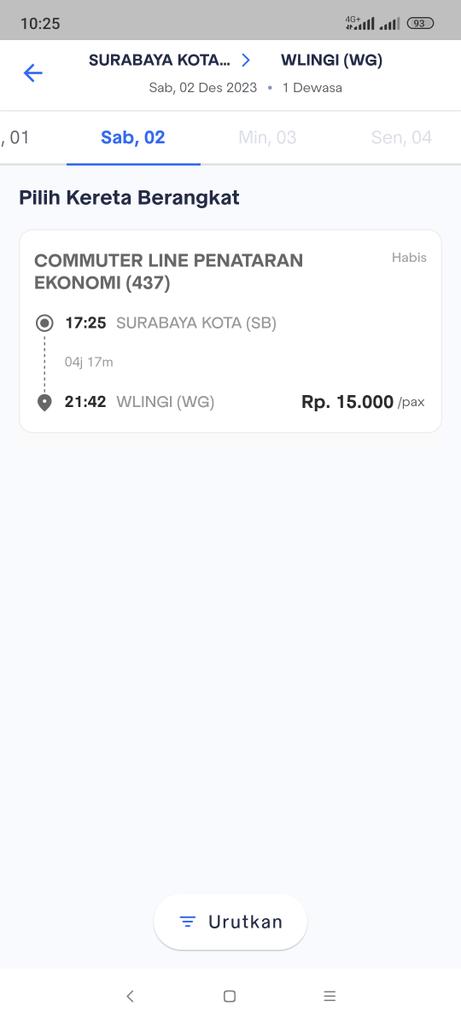 Min <a href="/KAI121/">Kereta Api Indonesia</a> <a href="/CommuterLine/">KAI Commuter</a> jadwal KA Penataan untuk tgl 2 Desember kok cuman ada 1 ya?