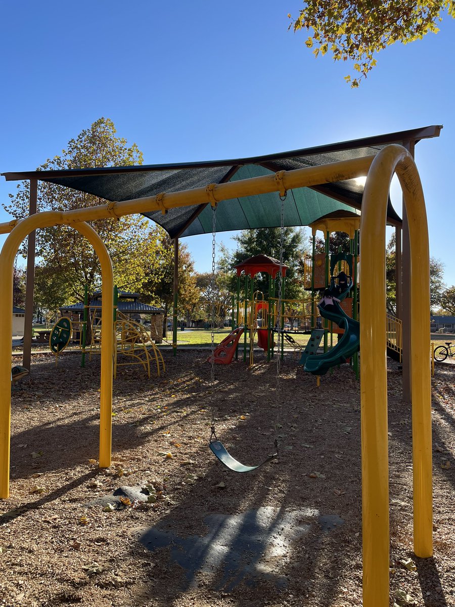 Thank you for the new shade structure at #lawrencepark @TheCityofSac! One more swing and the playground will be perfect ❤️🌳