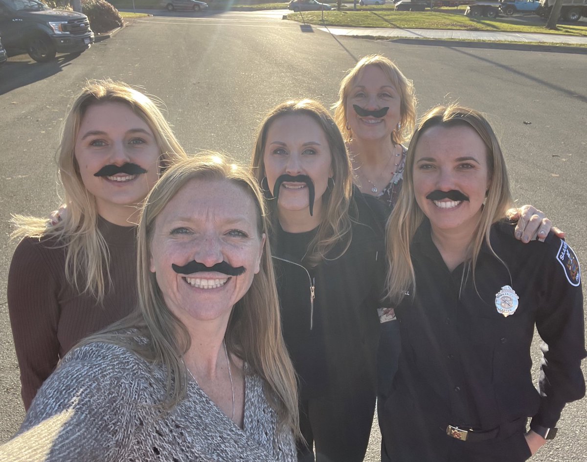 Friday fun with @SaanichFire in support of #Movember! #Saanich #foracause