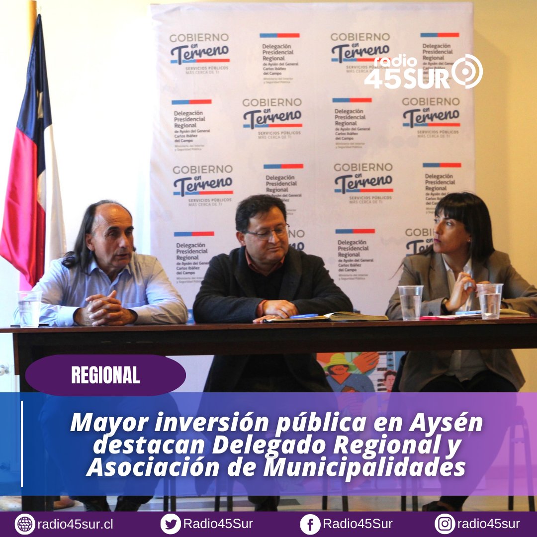 Mayor inversión pública en Aysén destacan Delegado Regional y Asociación de Municipalidades.
radio45sur.cl/2023/11/24/may…
