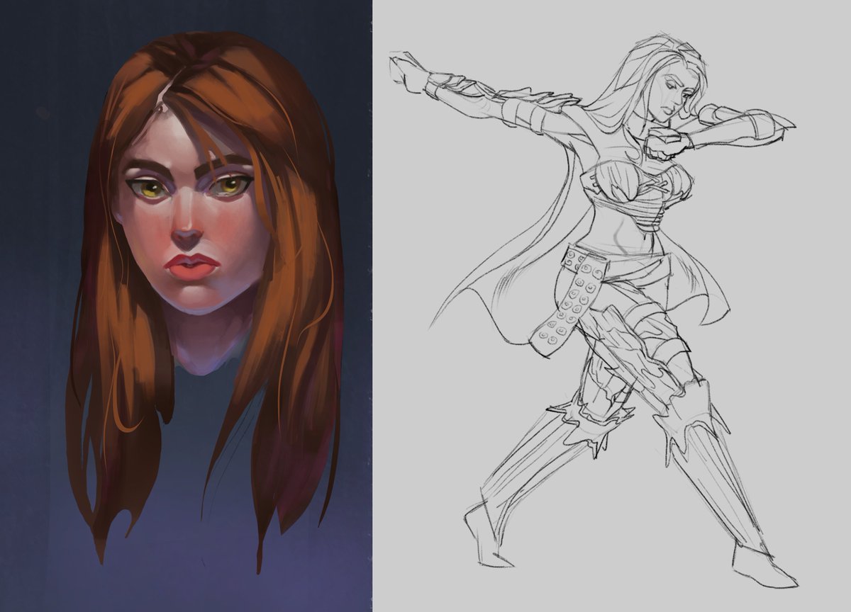 VloopyArt's tweet photo. A little portrait a little character design for today. So if I cant stream anymore, maybe ill stream JUST for an hour and see how that works out. #drawing #painting #color #portrait #hair #texture #sketch #female #dseign #armor #pose #pencil #animeart See you next week! ✌️ https://t.co/bhAx9SpbiS