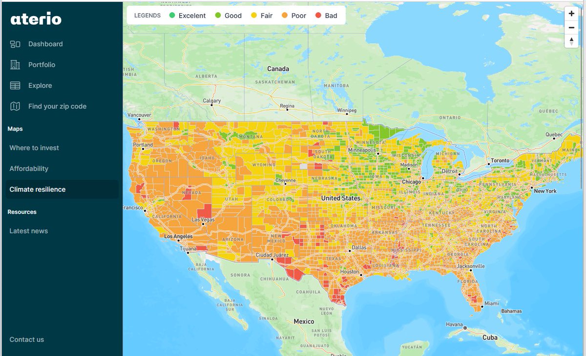 Understand the climate resiliency of the areas where you have real estate investments.

aterio.io/climate-resili…