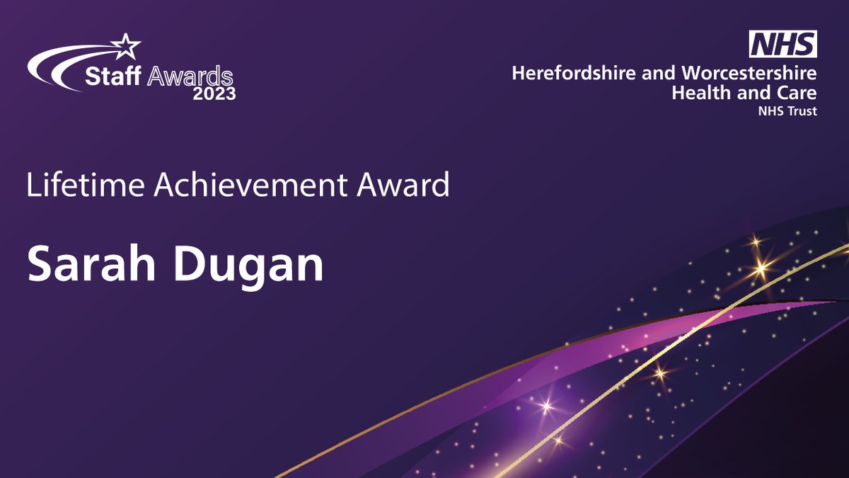HWHCT_NHS's tweet photo. Our final award of the evening goes to Sarah Dugan, our Chief Executive who retires early next year. Sarah has dedicated over 40 years to the NHS, 12 of which have been at the Trust. 

On behalf of your colleagues past and present, thank you Sarah 💙 https://t.co/9iSejc5mxa