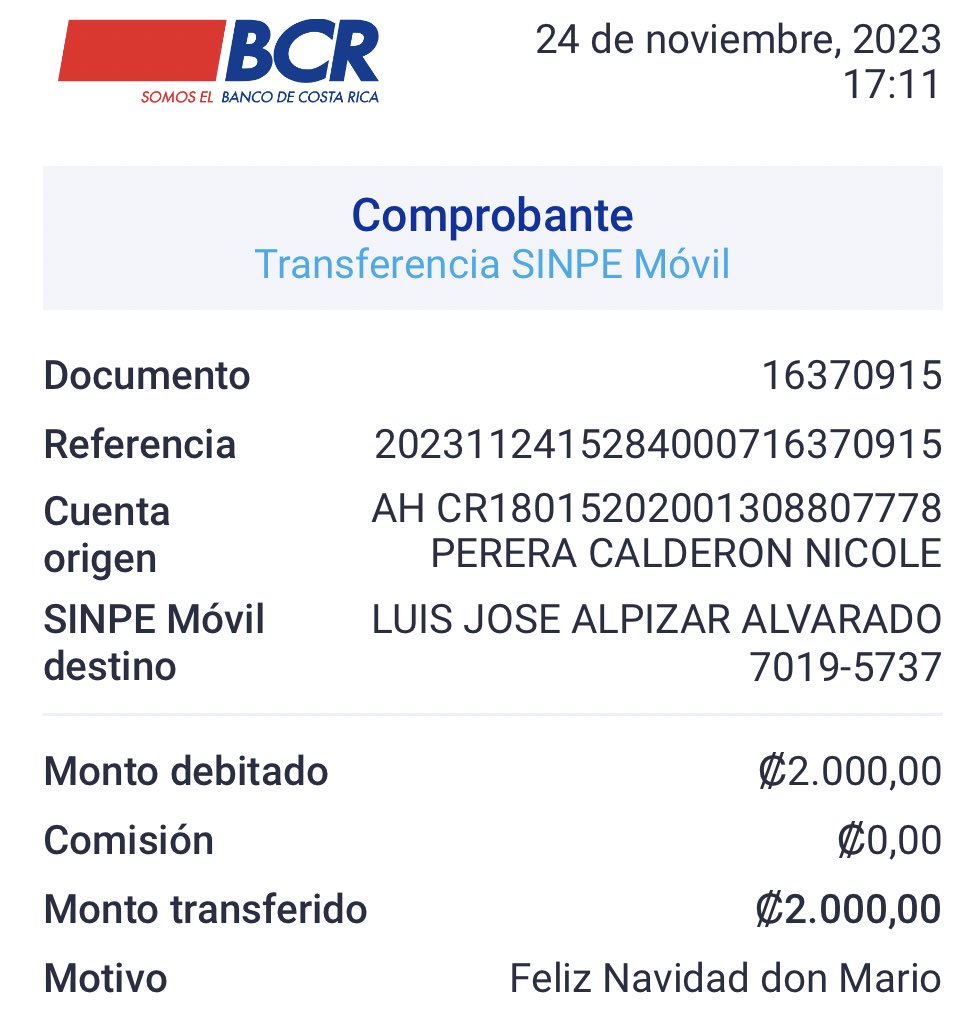Él es don Mario un señor de 88 años que le robaron 650 mil en lotería que tiene que pagar el 17 de Diciembre. 
Les propongo hagamos donaciones de mil colones para que él pueda pagar esa deuda y tener una navidad en paz. 

Empiezo yo.

Sinpe: 70195737 
Luis Jose alpizar Alvarado