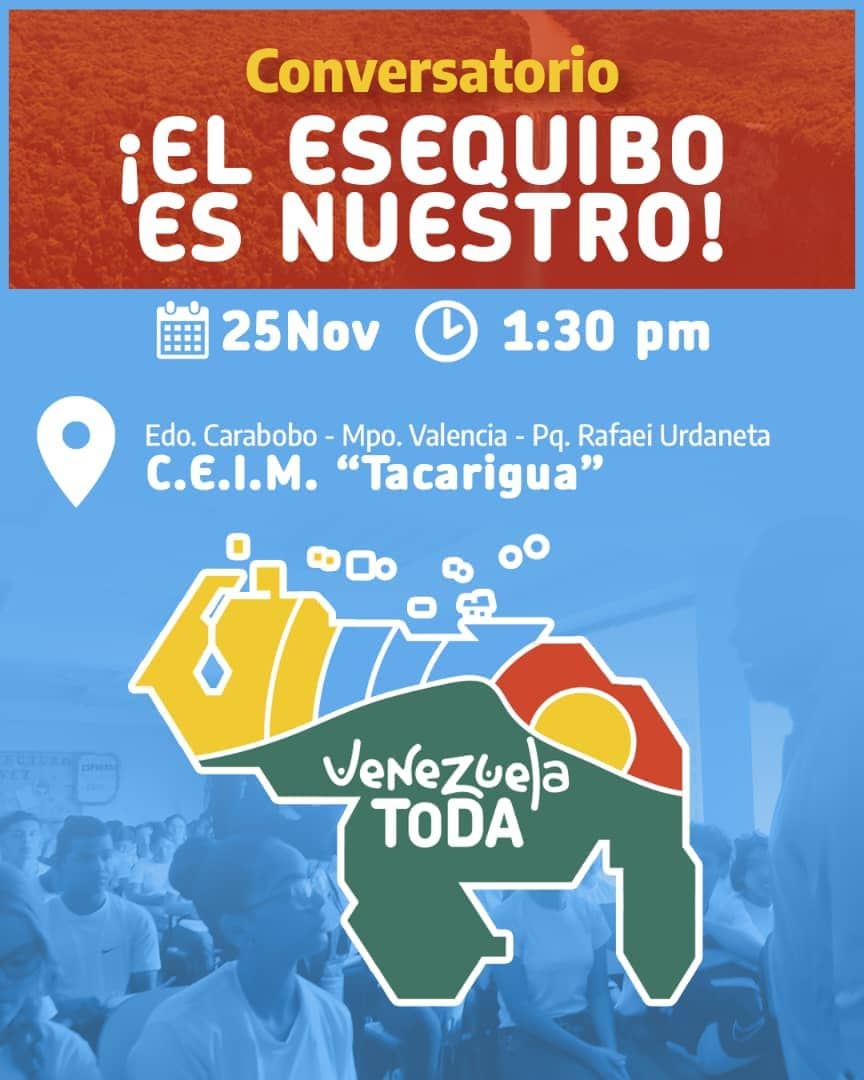 “El amor a la Patria es el motor que nos lleva a conseguir la libertad, la soberanía, la dignidad y tener ese profundo deseo de continuar luchando por el desarrollo del país” #ElEsequiboEstaDeNuestroLado