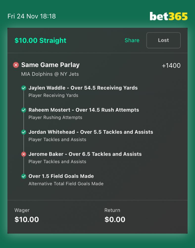 ScottB_31's tweet photo. @TekeyahS Nope but missed out on $210 by a Baker tackle 🤦🏼‍♂️ https://t.co/HyFxg1Jcaz