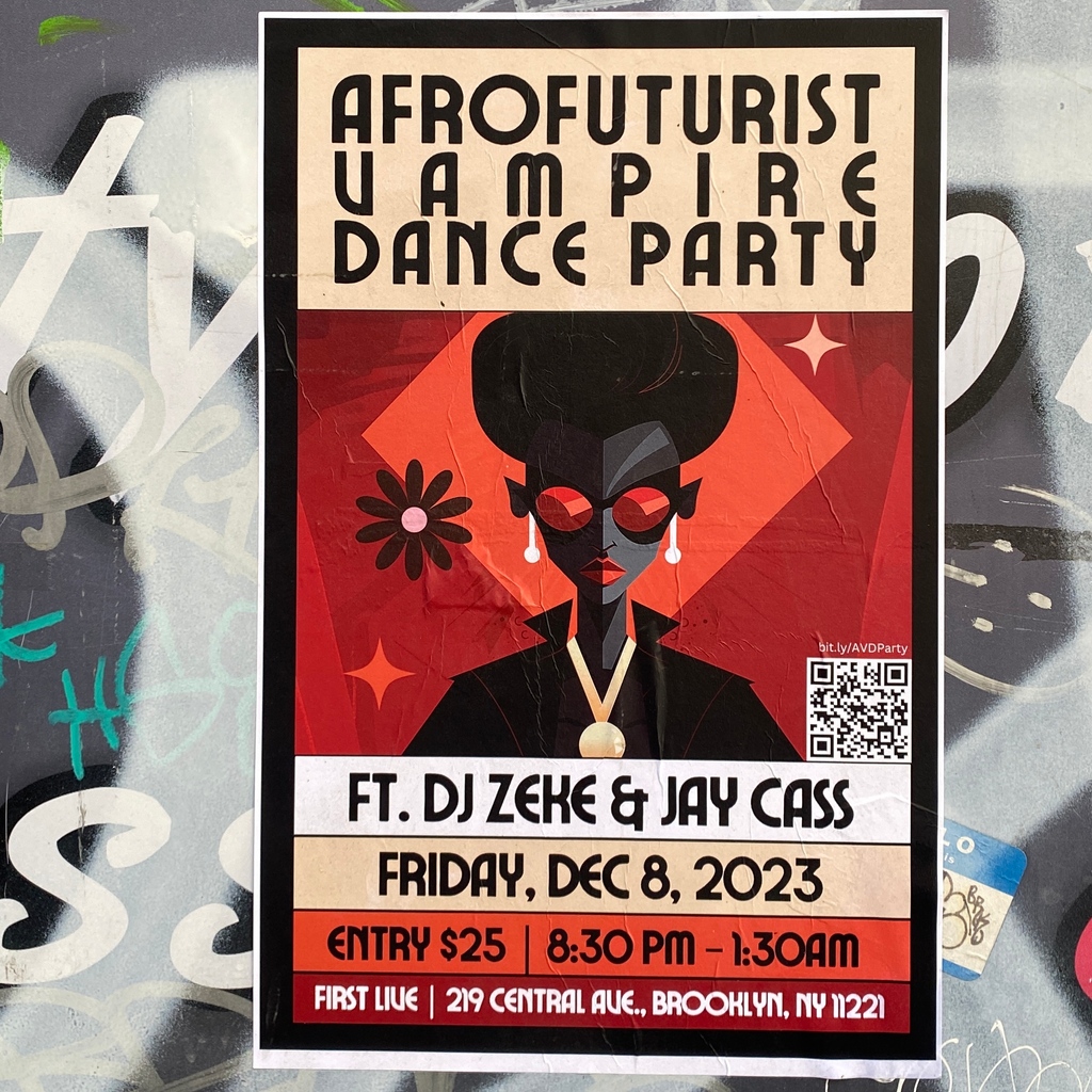 willowhorror's tweet photo. Friday, December 8th 
@ 8:30PM - 1:00AM.⁠
First Live | 219 Central Ave., Brooklyn, NY 11221
⁠
RSVP: https://t.co/Wzl8Ph1GzC

@willowhorror

Special thanks to our sponsors:
@dominiricanprod @blackthoughtsheal @wavefarmradio

#weekendparties #frightnight #TGIF #Afrocentric https://t.co/nhCrPymFtQ