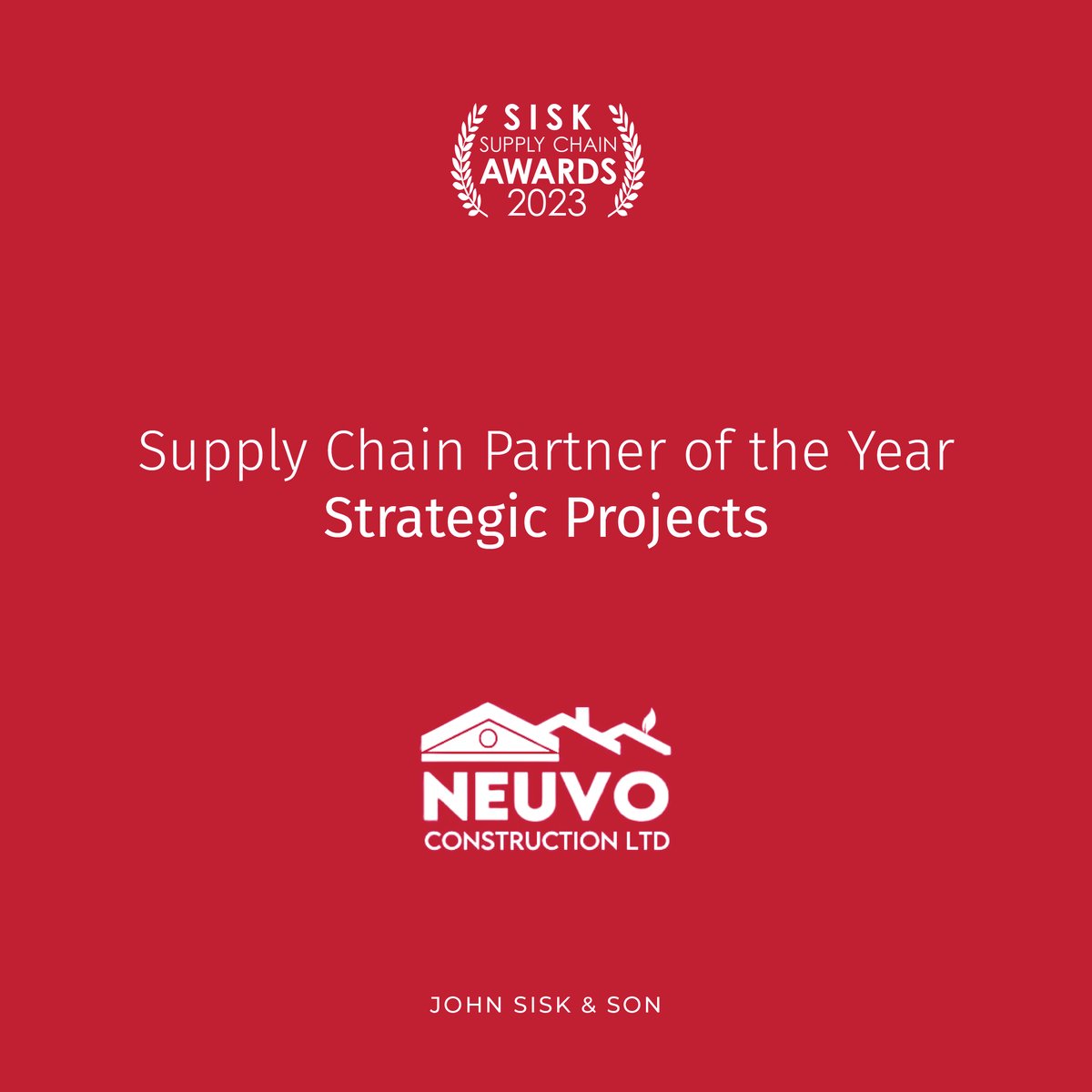 Our ‘Strategic Projects’ category winner is Neuvo Construction! #BuiltBySisk